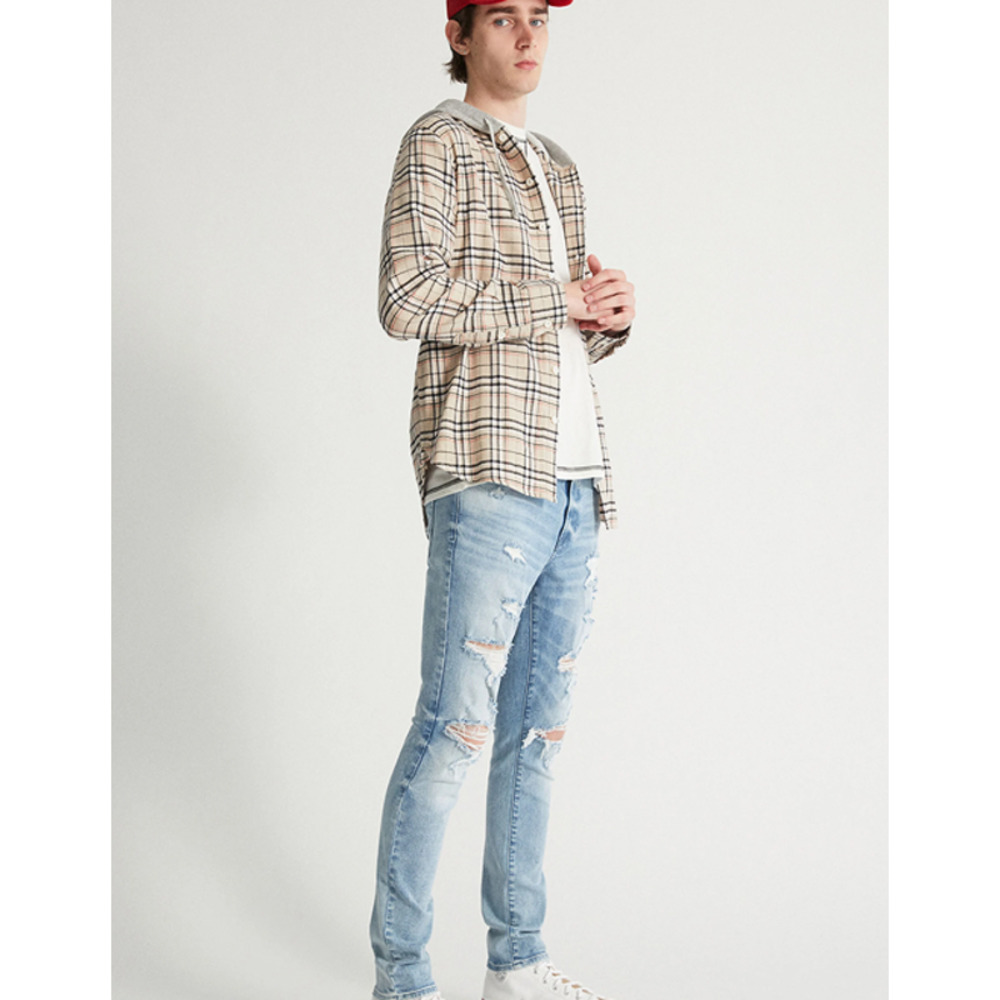 PacSun Dark Wash Ripped Skinny Jeans Like New Men's Size 31x32"